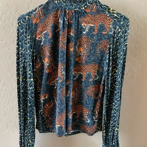 Animal Print Long Sleeve Top